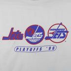 Starter - NHL Winnipeg Jets Playoffs Single Stitch T-Shirt 1996 Large Vintage Retro Hockey