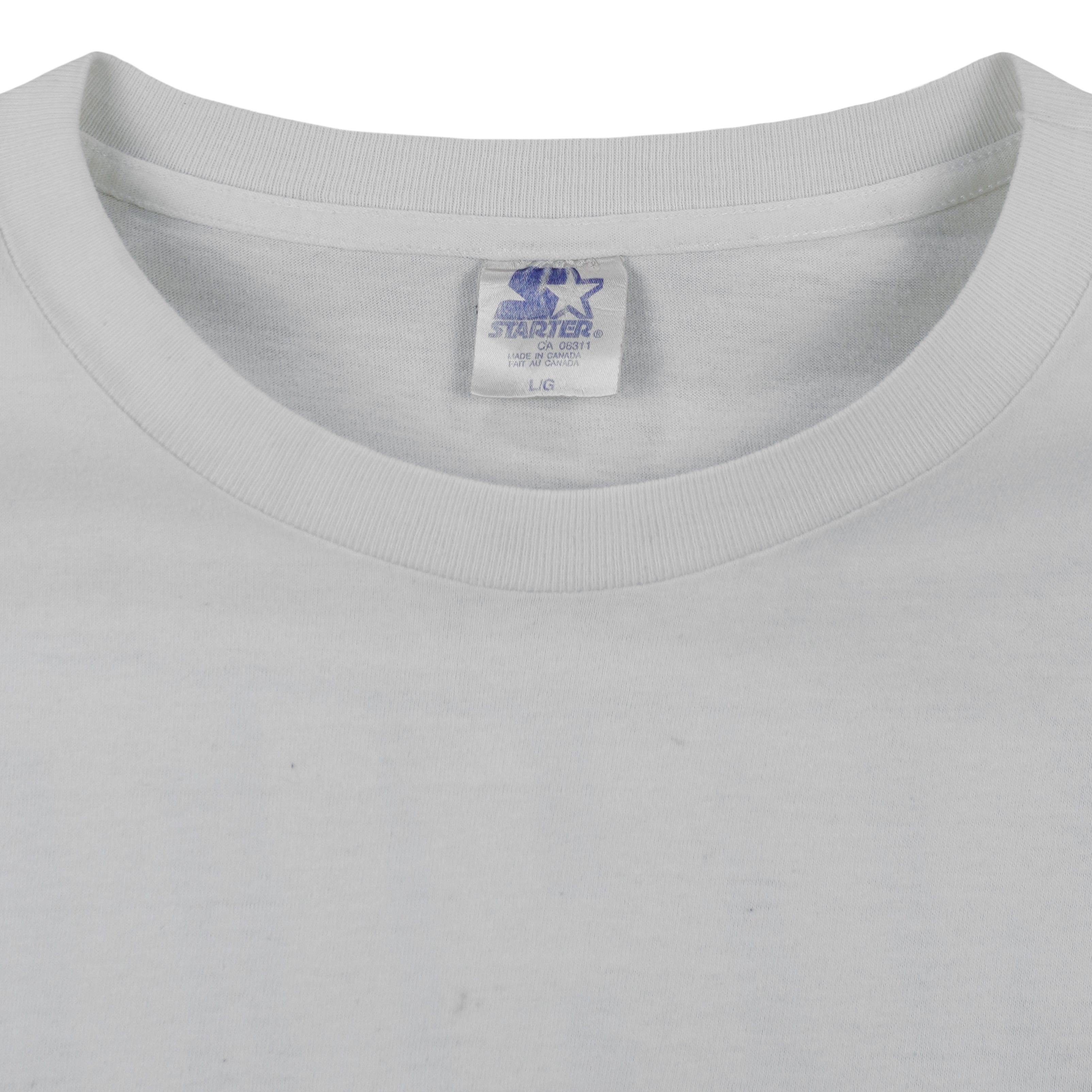 Starter - NHL Winnipeg Jets Playoffs Single Stitch T-Shirt 1996 Large