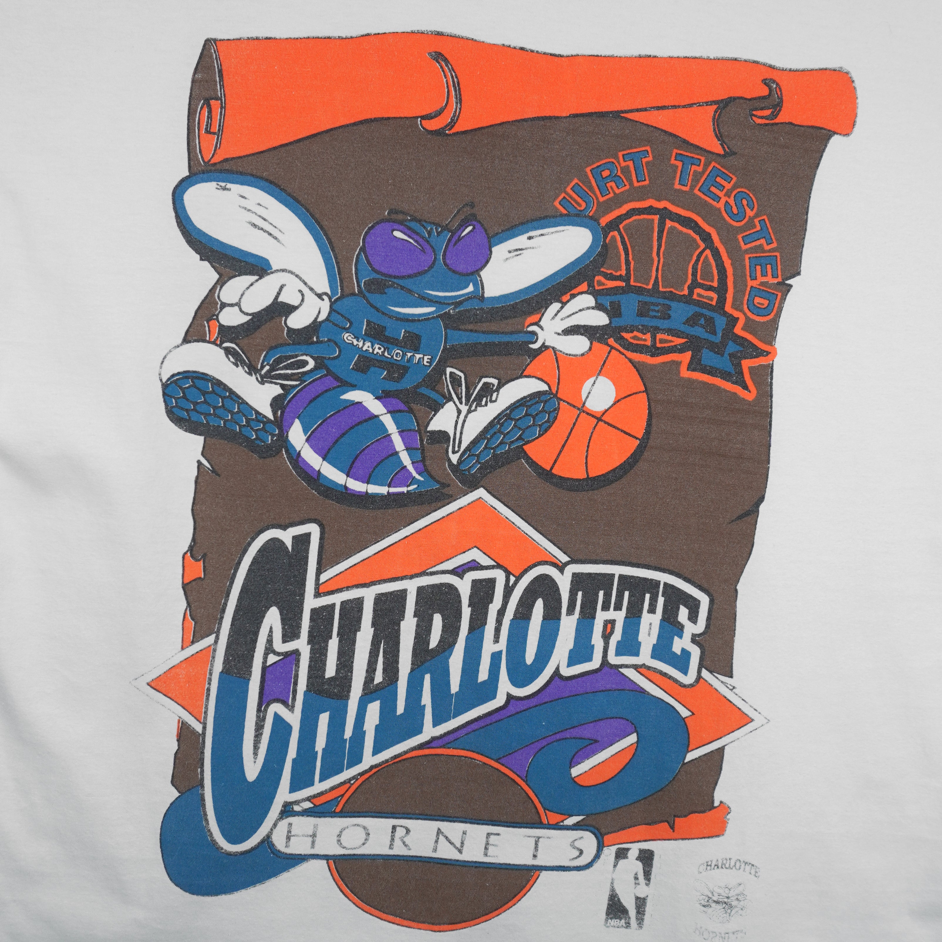 NBA - Charlotte Hornets T-Shirt 1990s Medium Vintage Retro Basketball