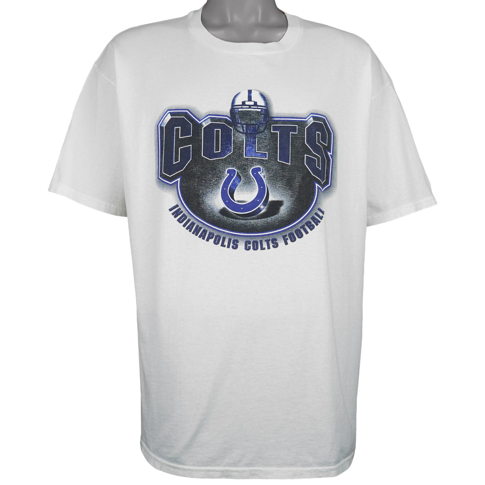 Champion - NFL Indianapolis Colts Spell-Out T-Shirt 1990s X-Large Vintage Retro Football