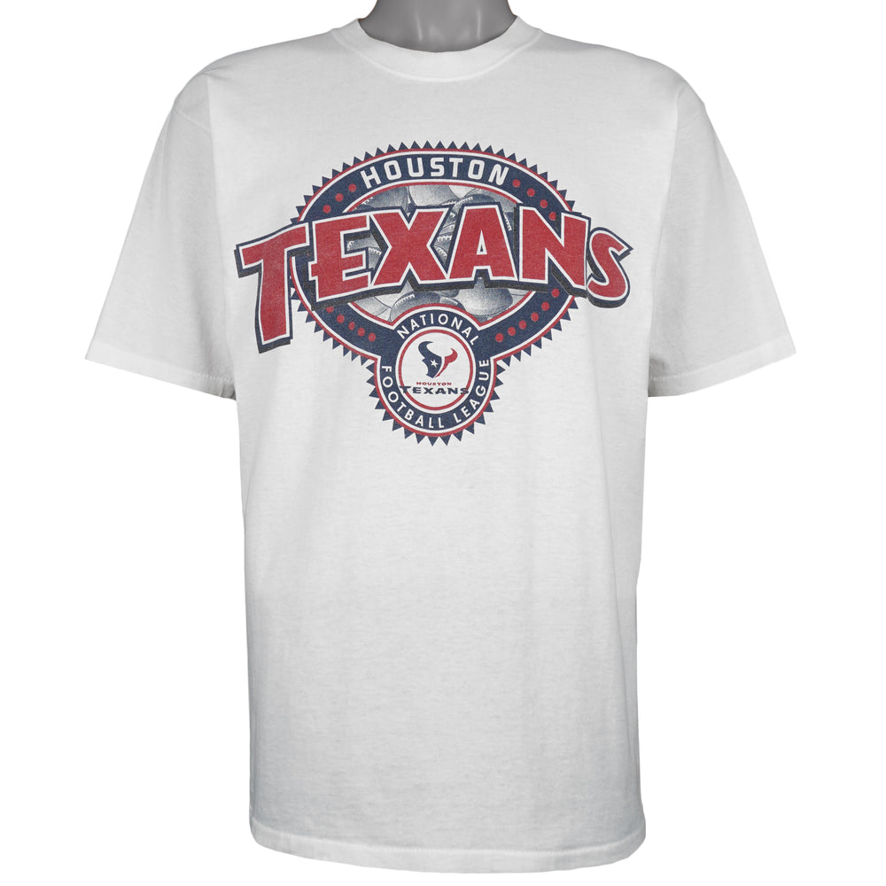 NFL (All Sport) - Houston Texans Single Stitch T-Shirt 1990s Large Vintage Retro Football