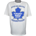 NHL - Toronto Maple Leafs Single Stitch T-Shirt 1990s X-Large Vintage Retro Hockey