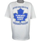 NHL - Toronto Maple Leafs Single Stitch T-Shirt 1990s X-Large Vintage Retro Hockey