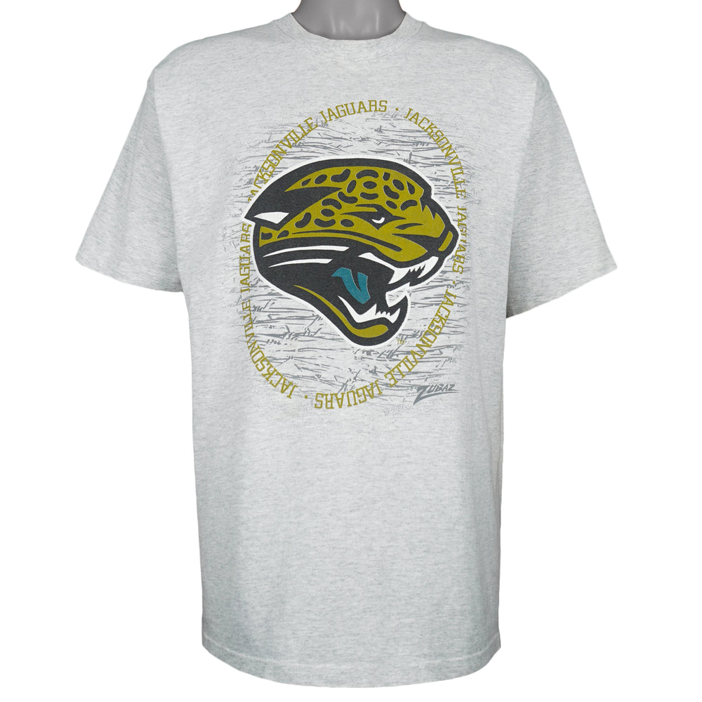 NFL (Zubaz) - Jacksonville Jaguars Big Logo T-Shirt 1990s Large Vintage Retro Football