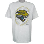 NFL (Zubaz) - Jacksonville Jaguars Big Logo T-Shirt 1990s Large