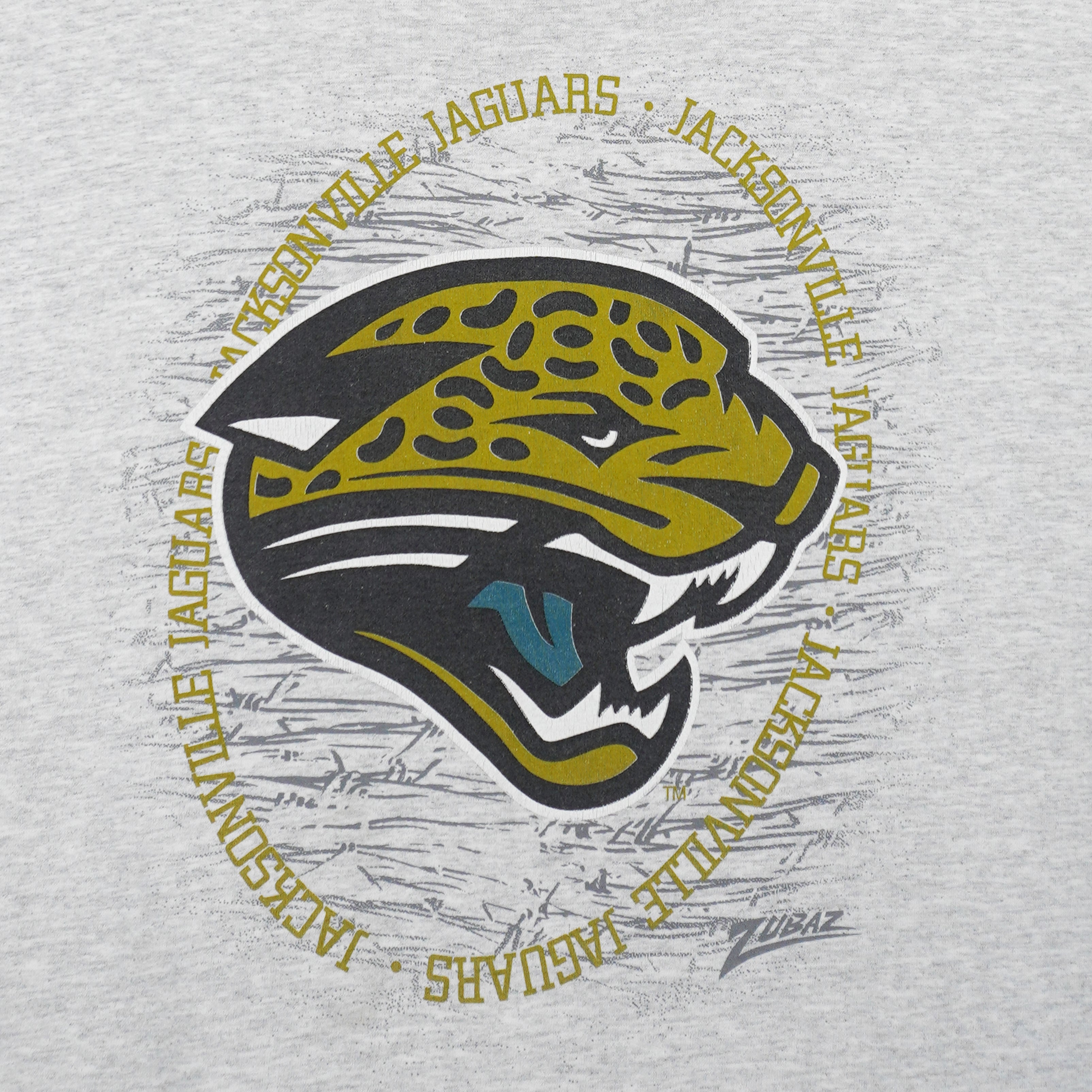 NFL (Zubaz) - Jacksonville Jaguars Big Logo T-Shirt 1990s Large Vintage Retro Football