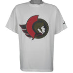 Puma - Ottawa Senators Patrick Lalime #40 T-Shirt 1990s Large Vintage Retro Hockey