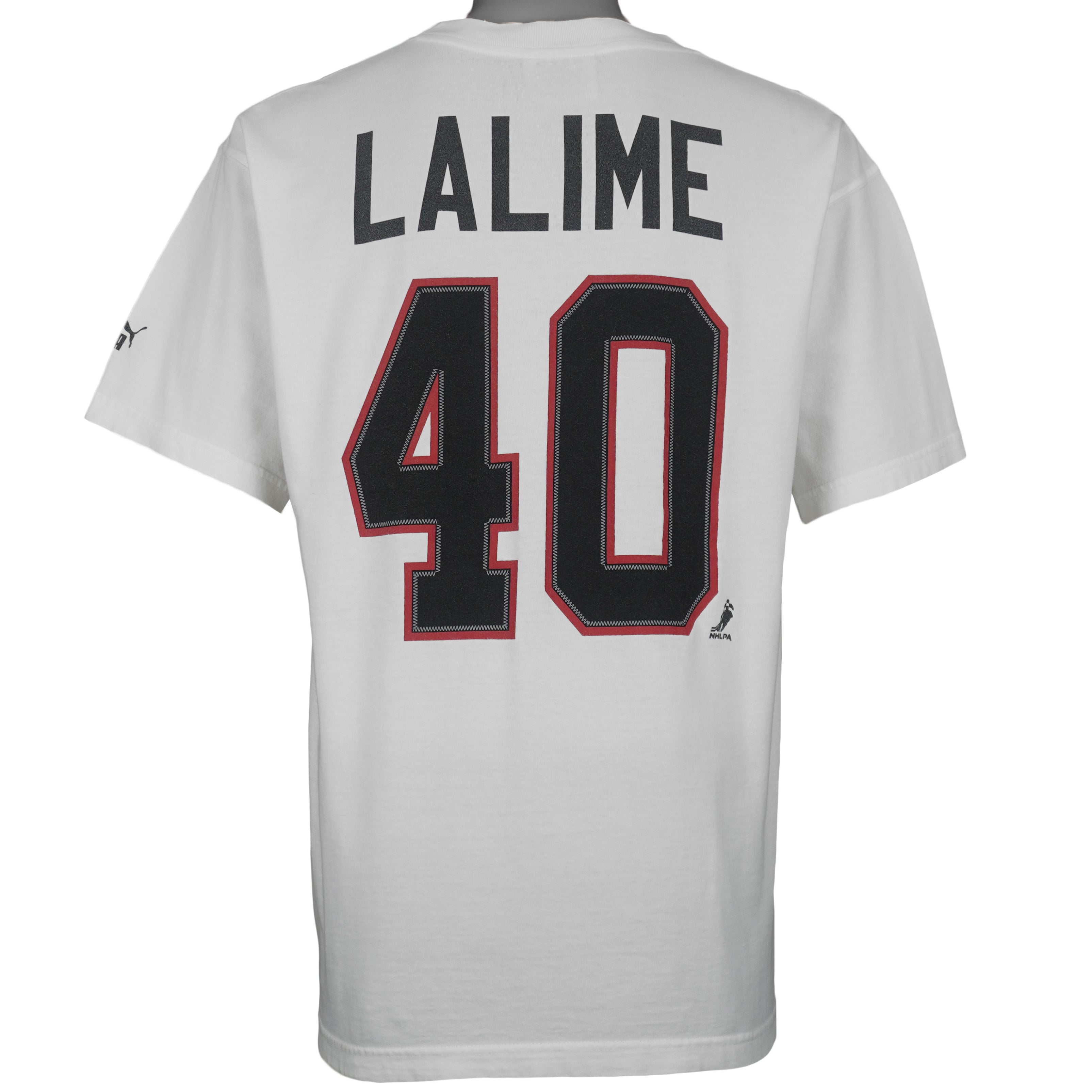 Puma - Ottawa Senators Patrick Lalime #40 T-Shirt 1990s Large Vintage Retro Hockey
