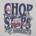 MLB (Salem) - Minnesota Twins The Chop Stops T-Shirt 1991 X-Large Vintage Retro Baseball