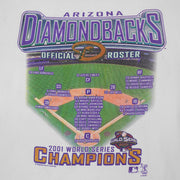 MLB (Lee) - Arizona Diamondbacks Baseball Helmet T-Shirt 2001 Large Vintage Retro Baseball