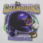 MLB (Lee) - Arizona Diamondbacks Baseball Helmet T-Shirt 2001 Large Vintage Retro Baseball