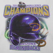 MLB (Lee) - Arizona Diamondbacks Baseball Helmet T-Shirt 2001 Large Vintage Retro Baseball