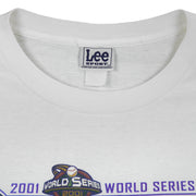MLB (Lee) - Arizona Diamondbacks Baseball Helmet T-Shirt 2001 Large Vintage Retro Baseball