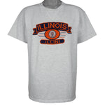 NCAA (MidWest) - Illinois Fighting Illini Embroidered T-Shirt 1990s Medium Vintage Retro