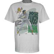 MLB (Salem) - Oakland Athletics Jose Canseco Player T-Shirt 1990 Medium Vintage Retro Baseball