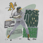 MLB (Salem) - Oakland Athletics Jose Canseco Player T-Shirt 1990 Medium Vintage Retro Baseball