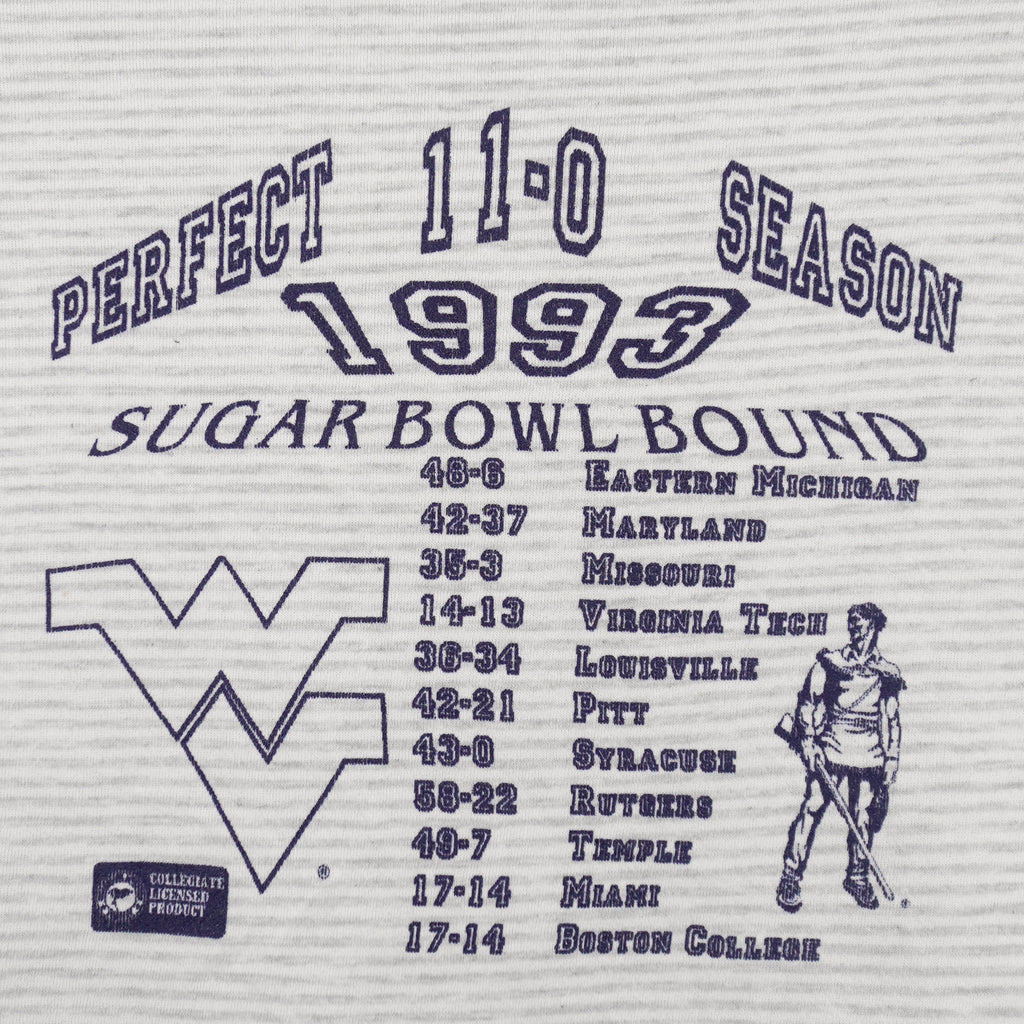 NCAA (Jerzees) - West Virginia Mountaineers, Sugar Bowl Sweatshirt 1994 X-Large Vintage Retro