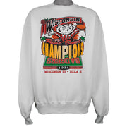 NCAA (Hanes) - Wisconsin Badgers Rose Bowl Sweatshirt 1994 XX-Large Vintage Retro