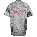 Vintage (Accord) - Chicago City Map T-Shirt 1990s Large Vintage Retro