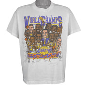 NBA - Los Angeles Lakers World Champs Caricature T-Shirt 1987 X-Large Vintage Retro Basketball