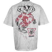 NCAA - Wisconsin Badgers All Over Print T-Shirt 1994 Large Vintage Retro