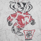 NCAA - Wisconsin Badgers All Over Print T-Shirt 1994 Large Vintage Retro