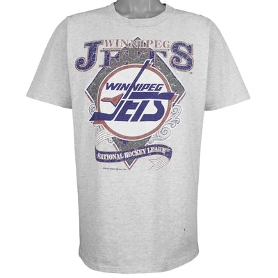 NHL (Gildan) - Winnipeg Jets Single Stitch T-Shirt 1994 Large