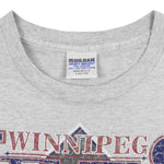 NHL (Gildan) - Winnipeg Jets Single Stitch T-Shirt 1994 Large Vintage Retro Hockey