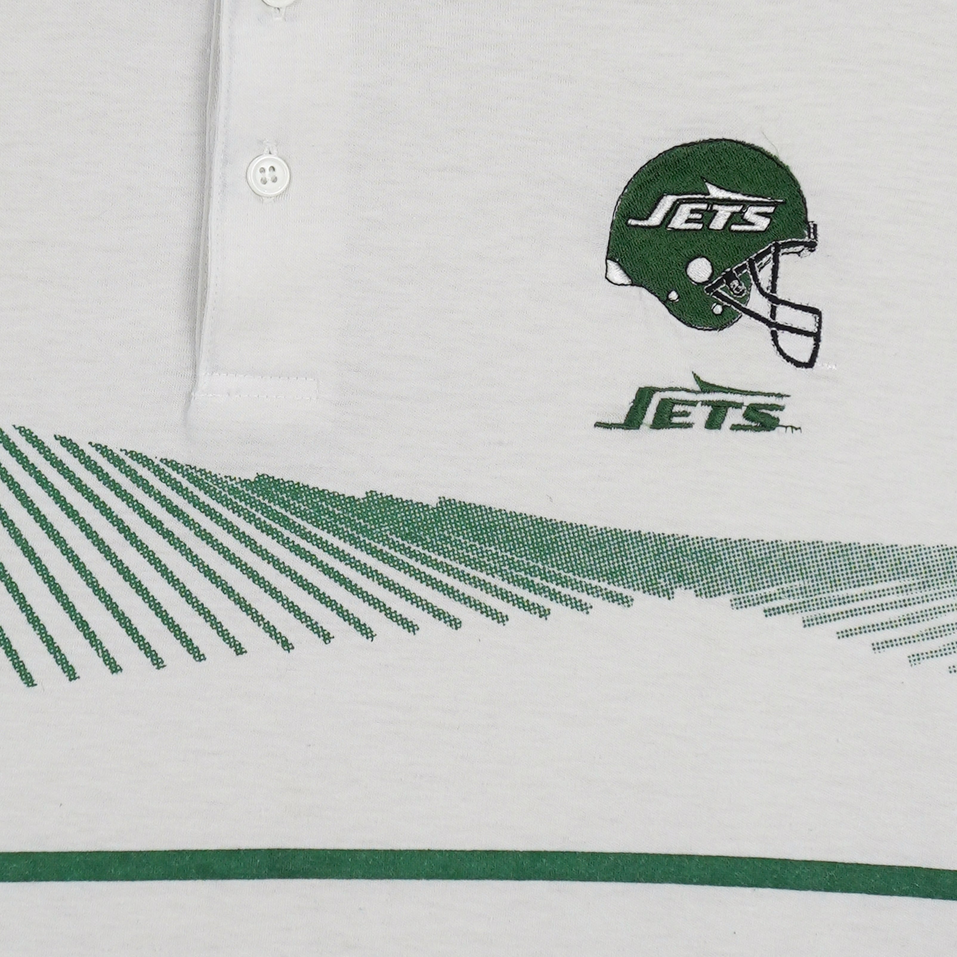 NFL (MainSports) - New York Jets Polo Shirt 1990s Large Vintage Retro Football
