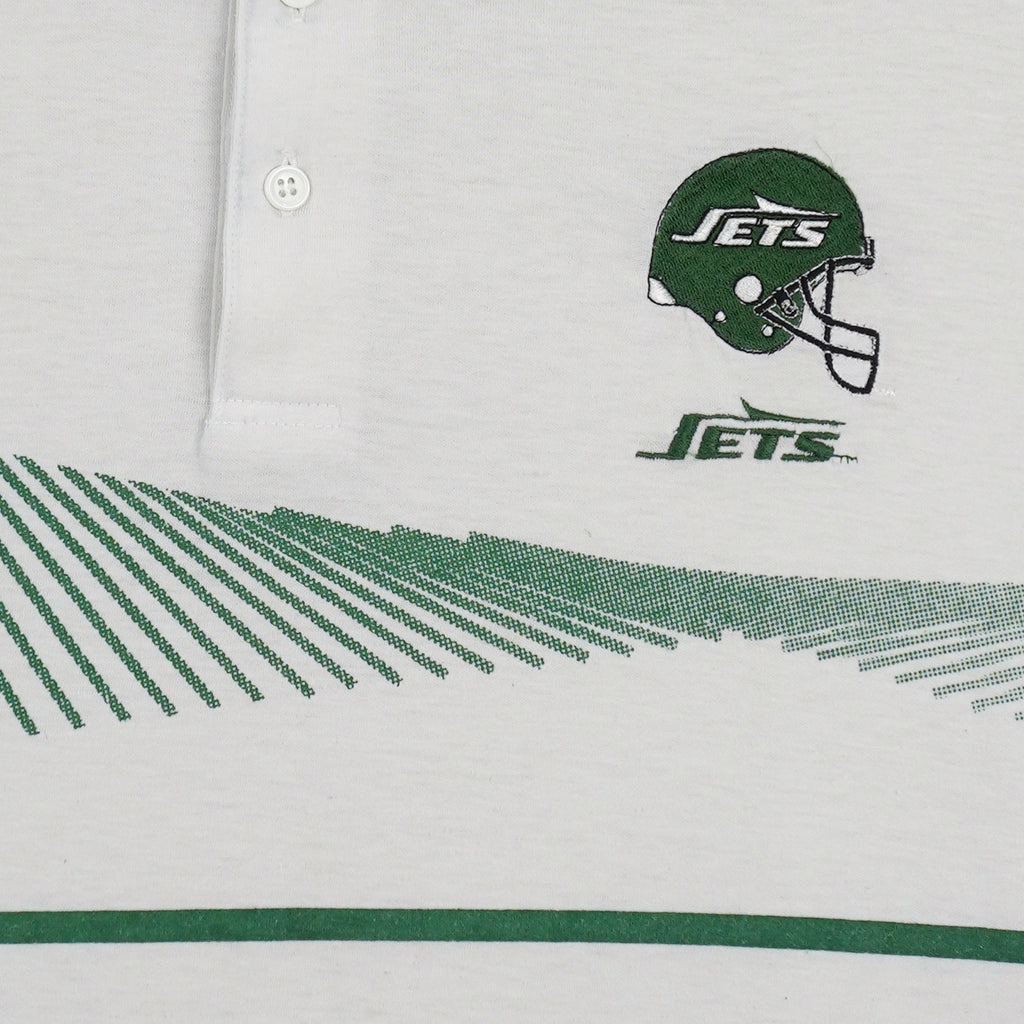 NFL (MainSports) - New York Jets Polo Shirt 1990s Large Vintage Retro Football