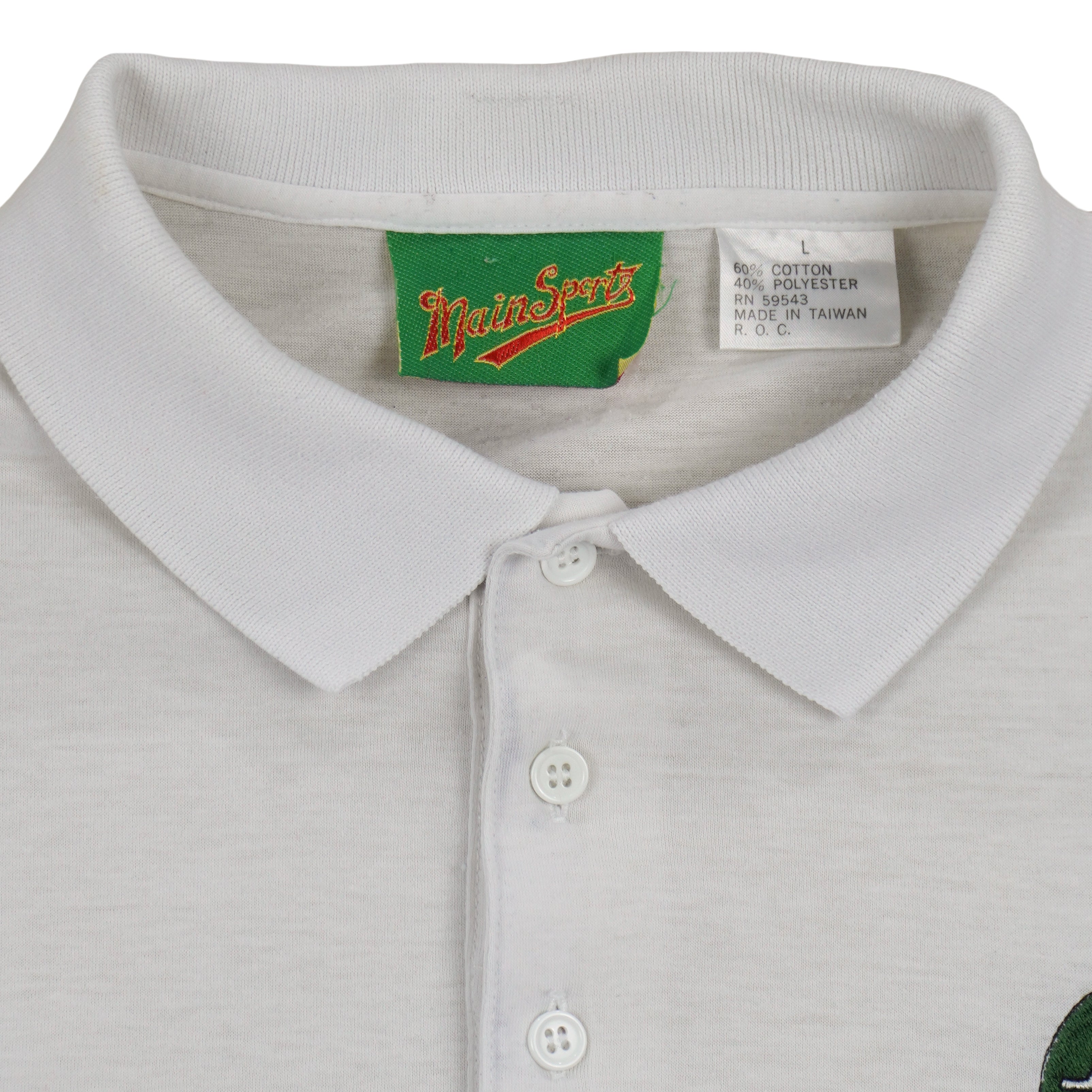 NFL (MainSports) - New York Jets Polo Shirt 1990s Large Vintage Retro Football