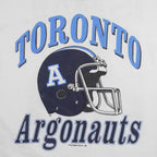 CFL (Fruit of the Loom) - Toronto Argonauts Helmet Spell-Out T-Shirt 1991 Large Vintage Retro Football