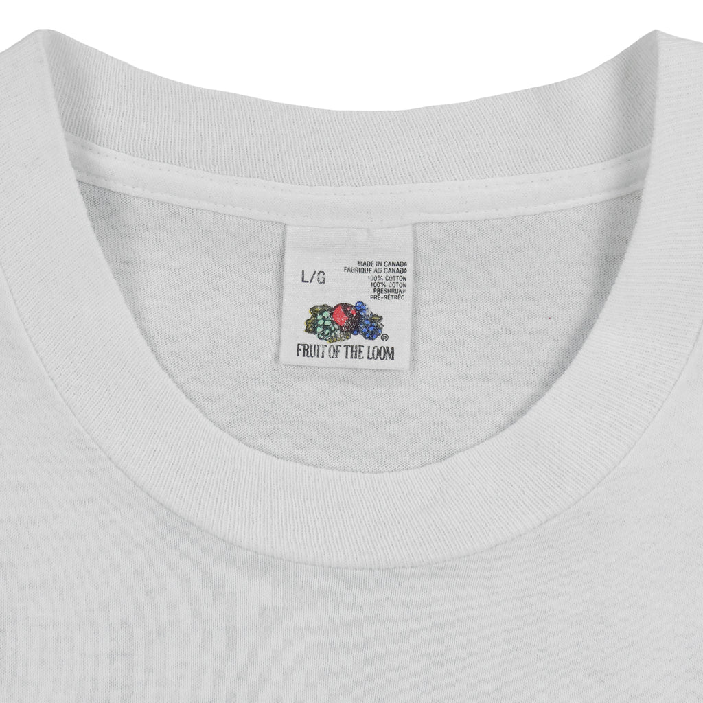 CFL (Fruit of the Loom) - Toronto Argonauts Helmet Spell-Out T-Shirt 1991 Large Vintage Retro Football