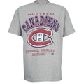 NHL (Bulletin Athletic) - Montreal Canadiens Single Stitch T-Shirt 1990s Large Vintage Retro Hockey