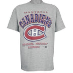 NHL (Bulletin Athletic) - Montreal Canadiens Single Stitch T-Shirt 1990s Large Vintage Retro Hockey