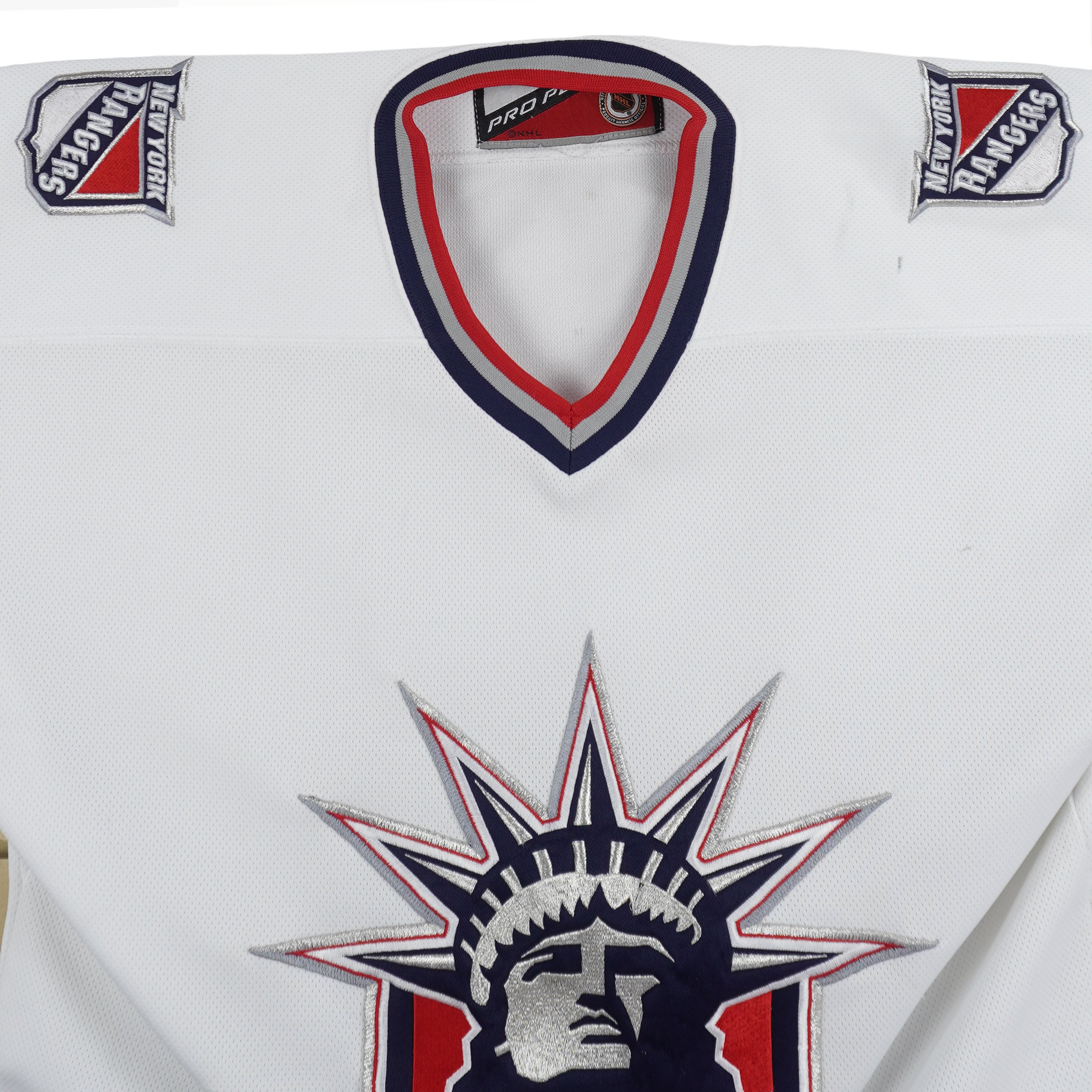 NHL (Pro Player) - New York Rangers Big Logo Hockey Jersey T-Shirt 1990s X-Large Vintage Retro Hockey