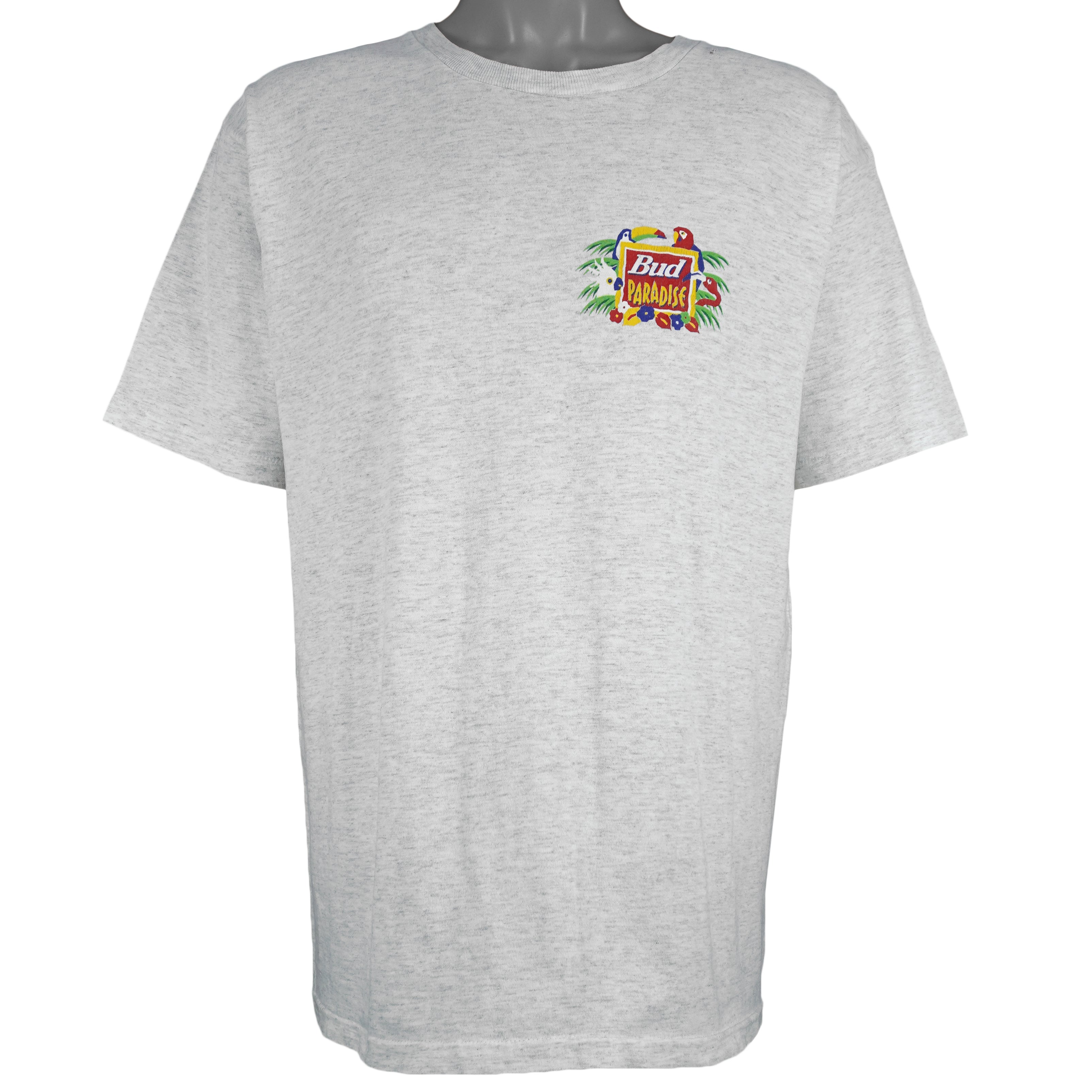Budweiser (Sugar Creek) - Bud Paradise T-Shirt 1995 Large Vintage Retro