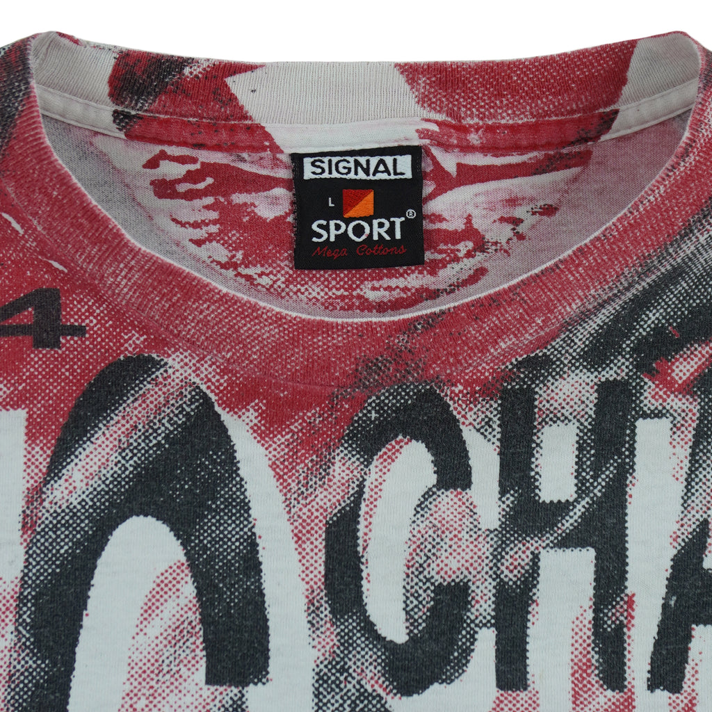 NFL (Signal) - 49ers, Super Bowl XXIX Champions All Over Print T-Shirt 1994 Large Vintage Retro Football