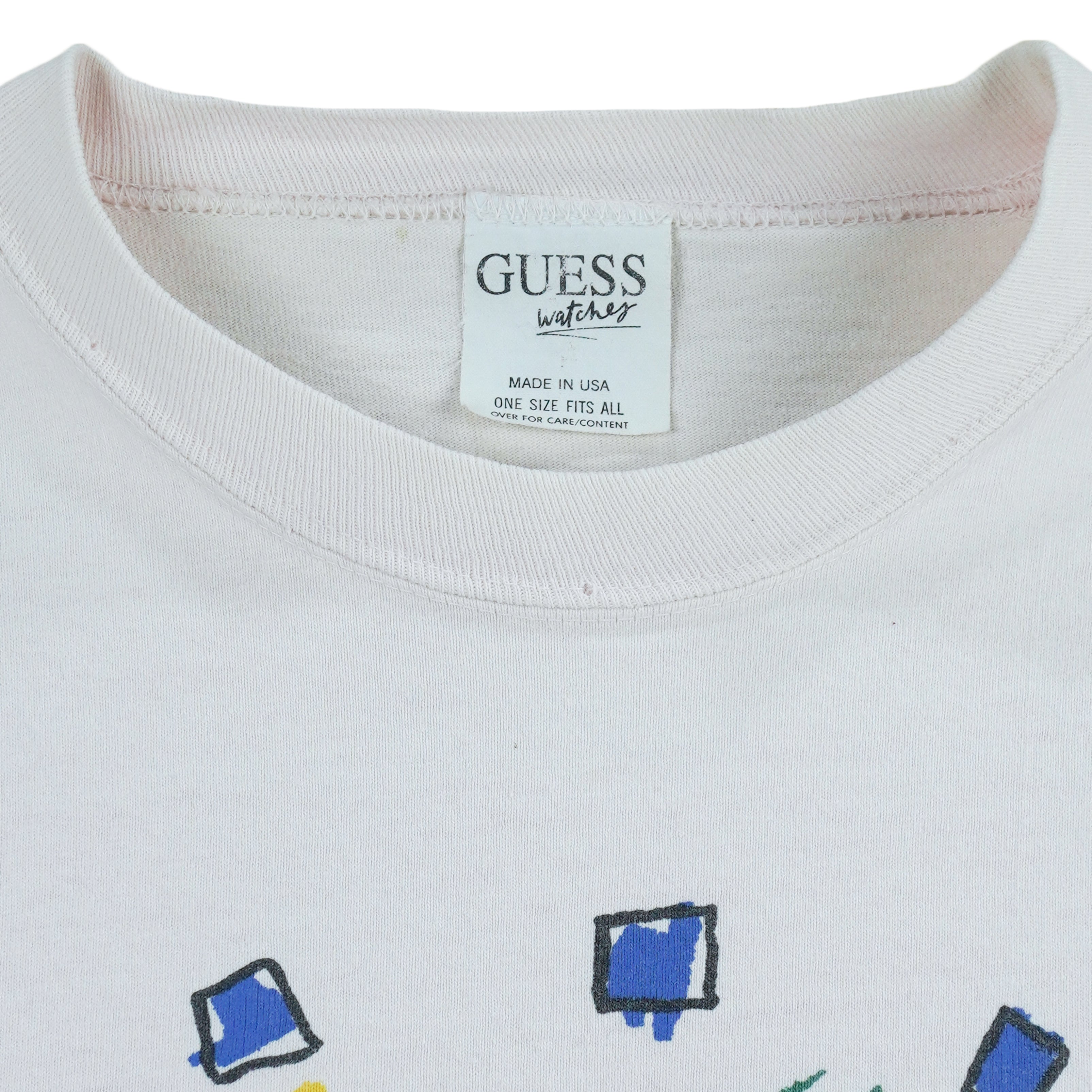 Guess - Guess Watches Spell Out T-Shirt 1990s Large Vintage Retro