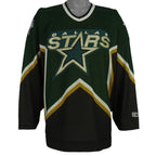NHL (CCM) - Green & Black Dallas Stars Hockey Jersey 1990s X-Large Vintage Retro Hockey