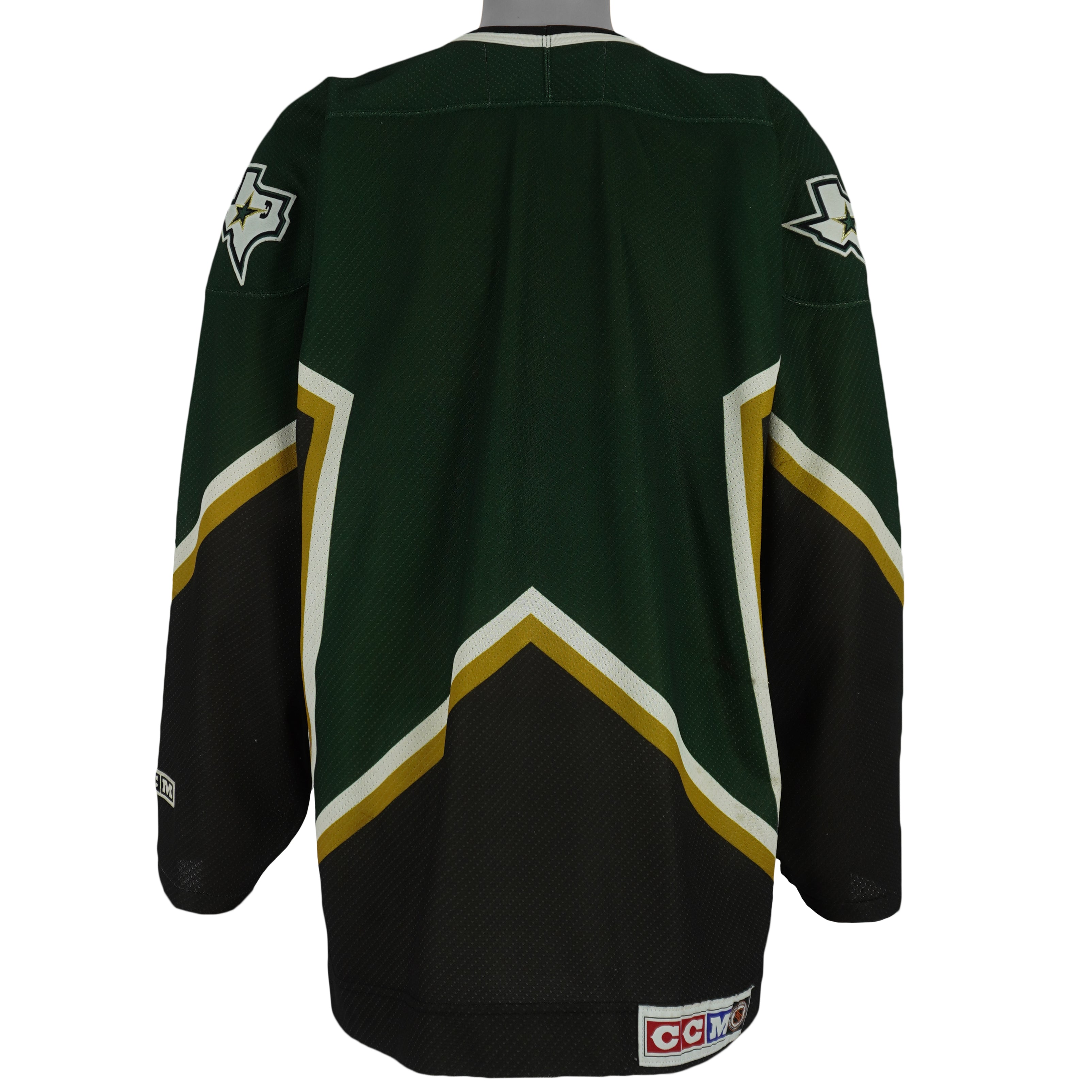 NHL (CCM) - Green & Black Dallas Stars Hockey Jersey 1990s X-Large Vintage Retro Hockey