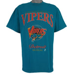 IHL (CSA) - Detroit Vipers Spell-Out T-Shirt 1990s Large