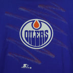 Starter - Edmonton Oilers Big Logo T-Shirt 1991 Large Vintage Retro Hockey