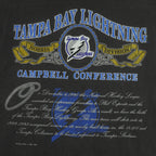 NHL (Nutmeg) - Tampa Bay Lightning Spell-Out T-Shirt 1992 X-Large Vintage Retro Hockey
