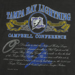 NHL (Nutmeg) - Tampa Bay Lightning Spell-Out T-Shirt 1992 X-Large Vintage Retro Hockey