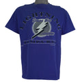 NHL (Nutmeg) - Tampa Bay Lightning Big Logo T-Shirt 1994 Large Vintage Retro Hockey