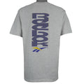 Reebok - Grey Big Spell-Out Single Stitch T-Shirt 1990s Large Vintage Retro