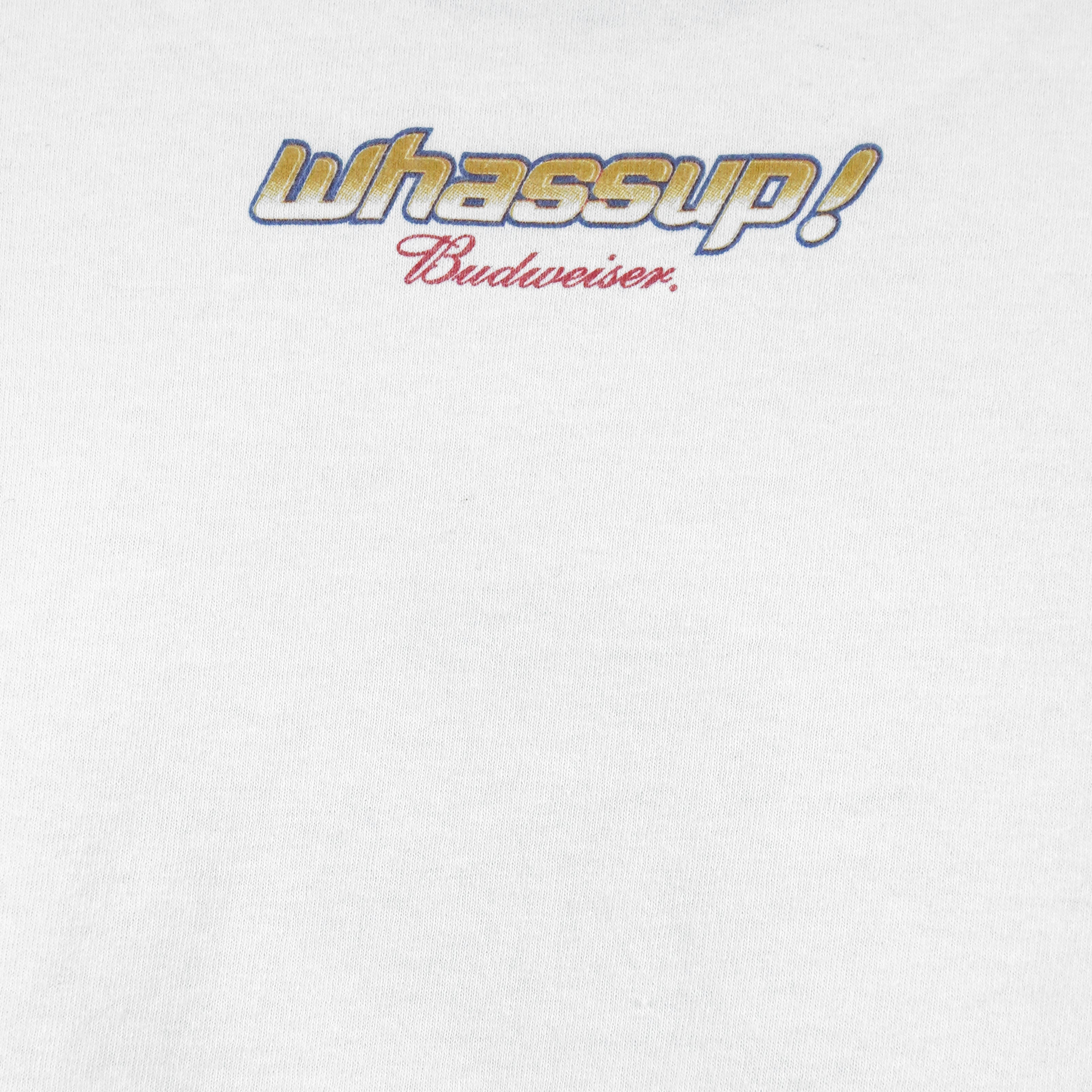 Budweiser (Gildan) - Whassup Parrots Spell-Out T-Shirt 1990s X-Large Vintage Retro
