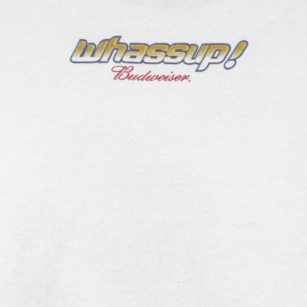 Budweiser (Gildan) - Whassup Parrots Spell-Out T-Shirt 1990s X-Large Vintage Retro