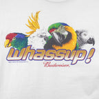 Budweiser (Gildan) - Whassup! Parrot Spell-Out T-Shirt 1990s X-Large